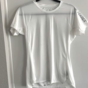 Adidas Terrex Short Sleeve Lightweight Athletic Workout Tee White
